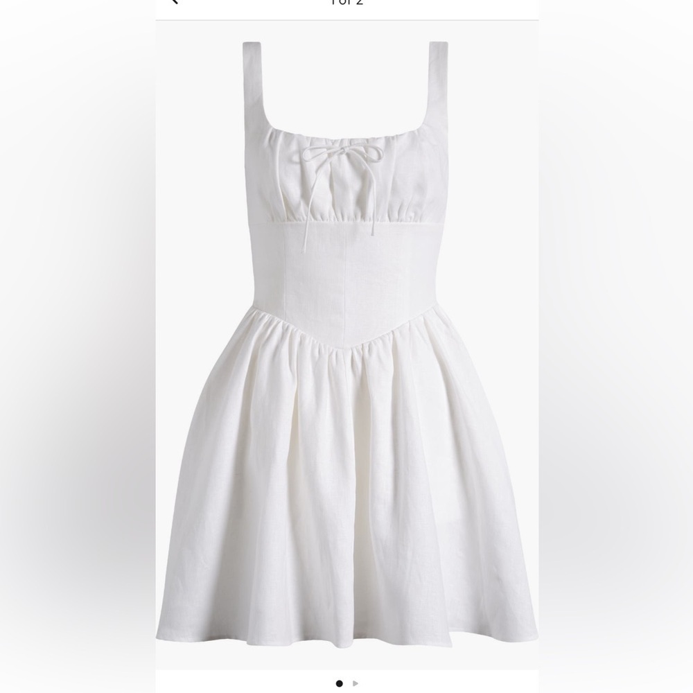 Reformation Daria Linen Mini Dress - White